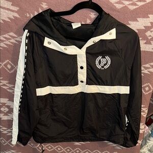 PINK Victoria's Secret Black and White Bomber Jacket